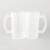 Sublimação de vinho em branco Vidros Transferência de calor Transparente Fosco Cerveja de Vidro Steins Criativo Personalidade DIY Caneca Barra Doméstica Suprimentos 16OZ