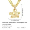 Pendentif glacé de 30 milliards de gangs cubiques, avec chaîne cubaine Miami de 13mm, ras du cou, bijoux Hip Hop à la mode, cadeau, colliers 226M