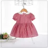 Été bébé fille robe manches courtes bouffantes fraise broderie Lolita Style princesse enfants vêtements E9230 210610