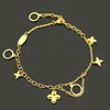 Europa américa moda conjuntos de jóias senhora feminino ouro prata-cor metal gravado v iniciais borlas flor colar pulseira earri189f