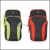 Sports de Plein Air Sacs de Plein Air Sport Running Brassard Sac Titulaire Zippered Fitness Pouch Réglable Jogging Workout Téléphone Er Avec Casque