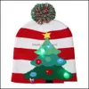Caps petten accessoires baby, kinderen moederschap kerst sjaal + hoeden set breien Santa led hoed warme winter adts kinderen xmas boom sneeuwvlok m