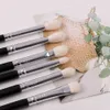 BEILI 8pcs Classic Black Pro Eye make up brushes Goat Synthetic Hair Eyeshadow Eyebrow Blending smoky Beauty Makeup Brushes Set 207118868