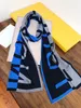 100%Cashmere Mens Designer Scarf Man Tryckt broderi Style Shawls Winter Print Satin Square Head Women Scarves Big Size 180x65 CM With Present Box