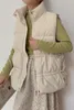 Femmes gilets gilet hiver femme Design sens 2022 Style avec col montant cordon sans manches coton veste Rac Stra22