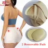 GUUDIA Removable Pads Women's Hip Butt Lifter Boy Shorts Sponge Padded Body Shaper Butt Hip Enhancer Control Panties Push Up 220307