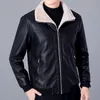 Men's Jackets Men's High Quality Leather Jacket 2022 Autumn Winter Leisure Motorcycle PU Plus Velvet Coat For Men