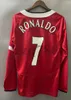 Mann 03 04 05 06 07 08 United RONALDO Langarm Retro UCL Endspiel Heimtrikot Manchester Utd BECKHAM CANTONA KEANE SCHOLES GIGGS klassische Kurzarmuniform