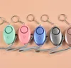 130db Egg Shape Self Defense Alarm Girl Women Security Protect Alert Personal Safety Scream Loud Keychain Alarms