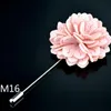Pins, Brooches Men's Lapel Flower Pin Chrysanthemum Handmade Fabric Boutonniere Brooch Pins For Wedding Dress Corsage Suit Formal Accessorie