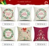 quality 20 colors decorative pillow covers for christmas Halloween linen pillows 45*45CM custom Santa printed leaning pillowcase Cushion Textiles without inner