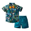 Boy Summer Clothing Sets 1 - 6 лет детской детской вечеринки по случаю дня рождения на вечеринке по случаю дня рождения зеленые шорты детские костюмы костюм