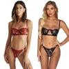 Underwear Zestaw Bras Zestawy Sexy Piżamy Kobiety Piżamy Koronki Tight Fine Sling Home Woman Honeymoon Magazyn Bra Valentine Day Piżamy Backless Odzież