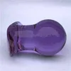 Nxy Sex Anal Toys New Purple Crystal 50mm Large Butt Plug Gagina Ball Glass Dilatador Anal Dildo Bead Prostata Massage Buttplu4618060
