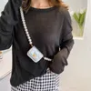 Dzieci Mini Zmiana torebka słodka dziewczynki Pearl łańcuch portfel pojedynczy na ramię słodkie dzieci stałe kolory torby na słuchawki Crossbody F572