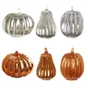 Lampada decorativa delicata a LED con luce di zucca in vetro, forniture per feste per le decorazioni autunnali di Halloween del Ringraziamento