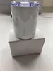 10 oz Çift Duvar Paslanmaz Çelik Boş Süblimasyon Kahve Kupa Bardak Isı Transferi Şarap Tumbler Kupası Q