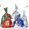 Wholesale空のアルミホイルクリスマスバッグサンタタイのロープギフトバッグキャンディー包装袋24x32cm 29x32cm 29x43cm 39x51cm 44x60cm