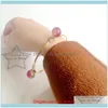 Charm Jewelrycharm Bracelets Western Style Women Concise Handmade Natural Stone Gold Copper Wire Wrap Bangle Jewelry Drop Delivery 2021 Ofyj