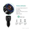 Auto-USB-Ladegerät, Schnellladung 3.0 2.0, Handy-Ladegerät, 2-Port-USB-Schnellladegerät für iPhone, Samsung, Tablet, Autoladegerät, neu im Auto