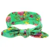 Flower Rabbit Ear Hair Band Hoofdband Boog Knoop Baby Haar Hoofd Banden Hoofdwrap Baby Kinderen Hoofddeksels Mode