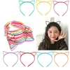 2021 New style kids cat ear hairband baby girl hair band headwear fashion children boutique hair accessories
