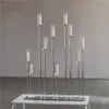 decoration Event Candles Holders Wedding Acrylic Candle Holder 10 Holders Crystal Candlestick senyu815