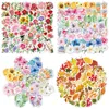 3 Style Beautiful Flowers Leafs Stickers No-Duplicate Vinyl Waterproof Sticker For Water Bottle Luggage Skateboard Notebook Guitar Bike Car decals Kids Gifts