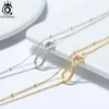 ORSA BIJOUX 925 En Argent Sterling Mode Infinity Satellite Cheville pour Femmes Plage Pieds Nus Chaîne Bracelet Bijoux SA16