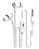 In-Ear Flat Wire Earphones JM21 Bass Earpiece stereo hörlurar med mikrofon buller-avbryta hörlurar för Samsung iPhone Xiaomi