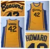 Mens Teen Wolf Scott Howard 42 Beacon Beavers Basketball Jersey