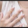 Rings Jewelry Drop Delivery 2021 Women Band Midi Urban Gold Stack Plain Cute Above Knuckle Nail Ring Christmas Gift Thhmm