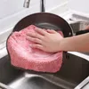 Chiffon de cuisine en microfibre absorbant Double couche huile antiadhésive nettoyage ménager serviette d'essuyage outil de cuisine