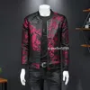 2022 autumn and winter new Jackets tide models Overcoat Men clothing embroidered crown small bee dark flower medal jacket slim zip9978467