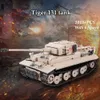 1018 stks Tiger 131 Militaire Tank Model Bouwstenen WW2 Duitse Legermilitair Wapen Zware Tanks Bricks Speelgoed Voor Kinderen Jongens X0902