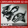 Bodywork Kit لهوندا CBR900 CBR954 RR CBR 954 900 RR CC 2002 2003 Bodys 61No.74 CBR 900RR 954RR 900CC 02-03 CBR954-RR CBR900RR CBR954RR 02 03 OEM Fairing Sevenstars