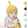 Tricot cravate teint infantile coton doux chaud chapeau mode enfants chapeaux nouveau-né enfant en bas âge bébé garçon fille bonnets casquette accessoires chapeau
