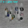 hookahs Herb slide 2 in 1 14mm&18mm Glass Bowl Pieces Funnel Rig Accessories For Smoking Water Pipes Dab Rigs Bong Bowls