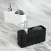 Kitchen Sinks Modern Soap Dispenser Set Liquid hand soap dispensers pump bottle brush Holds Stores Sponges Scrubbers Brushes