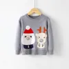 3Pcs 2-7 Years Old Christmas Clothes Cartoon Santa Claus Christmas Deer Knitted Sweater Baby Boy Girl Costume Sports Pullover Y1024