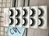 5Pair Conjunto de cílios falsos de cereja vermelha cílios longos de cílios longos de extensão Profissional Faux Sylelash Winged Fake Wispies6704156