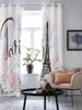 Curtain & Drapes Paris Architecture Pink Window Curtains Bedroom Kitchen Panel Christmas Home Decor For Living Room