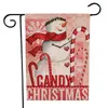 Natale appeso bandiera lino Babbo Natale porta banner Buon Natale ornamento esterno Decorazioni natalizie per la casa regalo di Natale JJE10204
