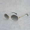 2024 Mode von Luxusdesigner neuer Männer- und Frauen -Sonnenbrillen vor Vintage Round Metal Frame Retro Shades Männern, die die Brille zum Lesen von Brillen fahren 008
