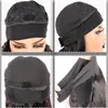 HD2914 18-24 inch kinky krullend hoofdband haar pruiken remy braziliaanse sjaal mens voor zwarte vrouwen geen lijm naaien in 1