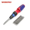 Tournevis à cliquetis WorkPro 12 en 1 Tournevis Set Mécanisme rapide Mécanisme Tournevis S2 Bits Tournevis Bit Set 211110