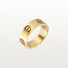Liefde schroef ring klassieke luxe designer sieraden 2022 vrouwen band ringen titanium stalen legering vergulde mode-accessoires nooit vervagen geen allergische winkel: 21491608