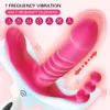 Massage 7-frekvens teleskopisk dildo vibrator tre motorer klitoral massager g-spot vagina stimulator anal plug fitta sex leksak för 2531