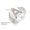 Gold creux a-z lettres zircon cubes cubes anneaux argentunes anneaux réglables pour femmes alphabet conception cadeau bijoux de mode 2021 x0715