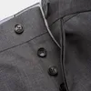 Бренд мужские повседневные брюки серые плиссированные брюки Bolzano